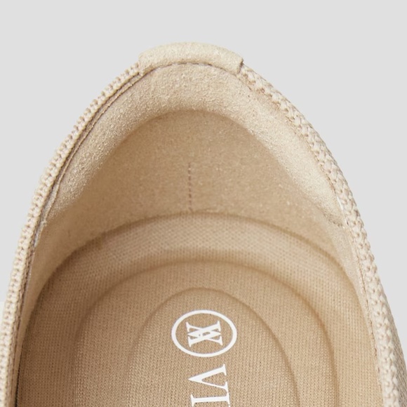 VIVAIA “AUDREY” ROUND-TOE EMBROIDERED LOAFERS IN ALMOND/BLACK SIZE 40.5 NWOT - Picture 3 of 8